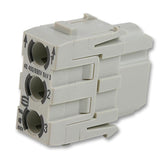 HARTING 0914 003 3101 Heavy Duty Connector Insert, Socket Module, Less Contacts, Han-Modular C Series, Receptacle